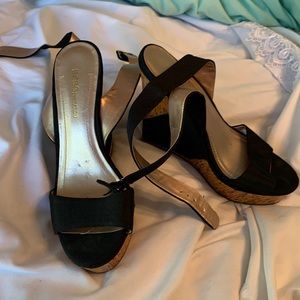 Black BCBG wedges